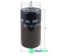 Mahle Original Oil Filter OC 267 - Fits 8210.22 13.8L 6cyl