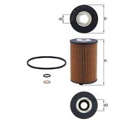 MAHLE OX 1158D Oil Filter - Oil Filter with Gasket/Gasket Set