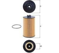MAHLE OX 161D Oil Filter - Oil Filter with Gasket / Gasket Set