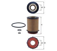 x1 Mahle Oil Filter OX982D 72343734 OE 2701800009 2701800109 Made in BG
