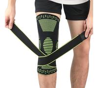 Knee Brace Compression Sleeve with Strap for & Relief for Meniscus Tear Weightlifting Running Basketball