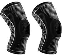 Knee Brace, Knee Compression Sleeve Support with Patella Gel Pads & Side Stabilizers, Medical Grade Knee Pads for Running,Meniscus Tear,Arthritis,Joint Pain Relief (L,2 Black)