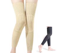 Knee Brace,Self-Heating Knee Pads for Men and Women,Elastic Cotton Leg Warmers,Soft Faux Cashmere Thermal Warming Knees Pads (Skin, L)
