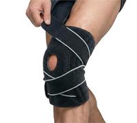 Knee Brace Support for Men and Women, Adjustable Compression Knee Wrap with Side Stabilisers and Silicone Patella Gel Pad for Running, Hiking, Cycling and Gym Training(Black,L) (Grey S)