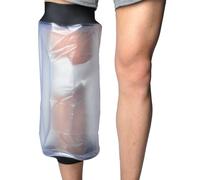 Knee Cast Cover for Shower, Knee Cast Cover, Watertight Reusable Cast Protector for Adult Leg, Knee, Waterproof Knee Protector Keep Bandage/Cast, Black