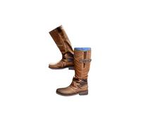Knee High Boots Biker Boots for Women Slim Calf Boot for Women Combat Boot Mid Calf Chunky Heel Slip on Round Toe Booties with Low Heel Dressy Vintage Leather Riding Wide Calf Winter Booties