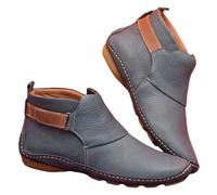 Knee High Boots Women Waterproof Durability Pointed Toe Walking Booties Mid Calf Lace-Up Zipper Platform Shoes for Theme Party Country Concert Cowgirl Boots Size 4 Adult Grey