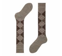 Burlington Women's Whitby W Kh Warm Soft Long Patterned 1 Pair Knee-High Socks, Brown Nutmeg Melange 5413, 3.5-7
