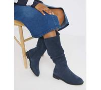 Knee High Ruched Boot E Std Navy 5