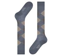 Burlington Men's Manchester M Kh Cotton Long Patterned 1 Pair Knee-High Socks, Blue Jeans Melange 6274, 6.5-11