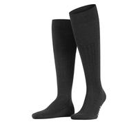 FALKE Men's Milano M Kh Cotton Long Plain 1 Pair Knee-High Socks, Grey Anthracite Melange 3190, 7-8