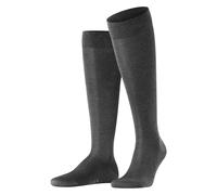 FALKE Men's Tiago M Kh Fil D'Écosse Cotton Long Plain Knee-High Socks 1 Pair, Grey Anthracite Melange 3095, 7-8