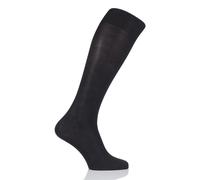 Knee High Socks Men's FALKE Energising Soft Cotton Rich Black / Navy 1 Pair Pack