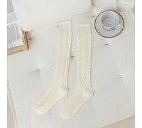 Knee High Socks Women Sock High Stockings Long Socks Women Stockings Thick Warm Knee Socks Women Solid Color School Girls Thigh High Stockings,MilkyWhite,One Size