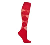 Knee High Socks Womens Whitby Extra Soft Argyle Many Colours- 1 Pair- Burlington