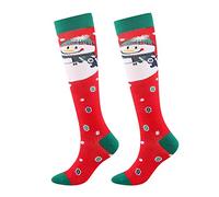 Knee High Winter Socks for Xmas Christmas Over Knee High Socks Thermal Warm Winter Sleeping Stocks Christmas Leg Warmers Tights Socks over Knee Long Stockings (Y, L)