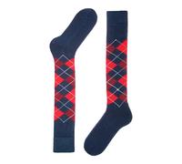 Burlington Men's Preston M Kh Warm Long Patterned 1 Pair Knee-High Socks, Blue Steel 6155, 6.5-11