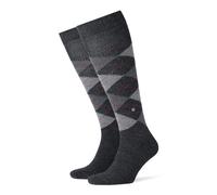Burlington Men's Preston M Kh Warm Long Patterned 1 Pair Knee-High Socks, Grey Anthracite Mouline 3087, 6.5-11