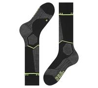 FALKE Men's SK Energizing Wool M Kh Breathable With Compression 1 Pair Skiing Socks, Black Black-Lightning 3171, 5.5-8