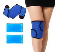 Knee Ice Pack for Sports Injury, Reusable Hot Cold Ice Gel Pack for Swelling, Muscle Soreness, Joint Pain, Flexible Knee Ice Pack Wrap Cold Compress for Knee Pain Relief, Knee Surgery, Arthritis