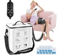 Knee Ice Pack Wrap with Cryo Cuff,ice Pack Knee Massager,Cryotherapy Cold Packe with Gravity-fed Cooler, Effective Knee1 Cold Compress Kit for Knee, Ankle, Back, Leg, Hip