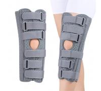 Knee Immobiliser 3-Piece Full Leg Straight Brace for Post-Operative Recovery ACL MCL Meniscus Tear Sprain and Patellar Dislocation Rigid Knee Splint Support(XXL)