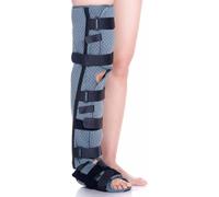 Knee Immobilizer Full Leg Brace Ankle Support Adjustable Leg Support Strap, Breathable Lightweight Splint Orthopedic Guard Protector for Knee Pre and Postoperative & Injury or Surgery.(Small)