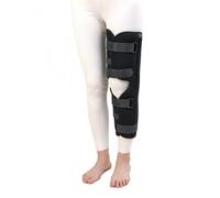 Knee Immobilizer with 4 Removable Aluminum Plates Full Leg Support Brace for Knee Fractures Post-Op Recovery and ACL Injury Stabilizer for Men and Women Breathable(M)