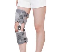 Knee Joint Load-Free Knee Brace Grey Cloth Breathable Support Knee Joint Meniscus Cartilage Wear Fixed Decompression Dual Power Belt Left and Right (Left M)