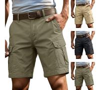 Knee Length Work Shorts Men Lightweight Breathable Men's Shorts Green