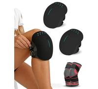 Knee Massager, Five-Speed Adjustment, Suitable for The Elderly, Zoned Heating & Vibration, Touchscreen Control with Memory Mode, Lightweight Breathable Design, Gift-Ready Box (Black 2PCS)