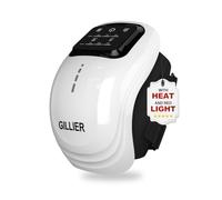 Knee Massager Smart with Heat, Red Light and Massage Therapy, 3 Vibration Modes and 3 Heating Levels, 2025 Updated Edition, LED Vitality Joints Knee Massager, Gifts for Grandma & Grandpa, White