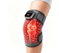 Knee Massager with 660nm & 850nm Red Light Therapy, Cordless Heated Knee Massager Brace with 5 Heat Levels and 6 Vibration, Adjustable for Knees, Elbows & Shoulders,Gift for Men & Wome - 5000mAh