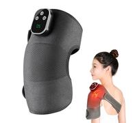 Knee Massager with Heat and Vibration, Wearable Massage Pad for Knee Elbow, Rechargeable Portable Shoulder Massager