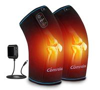 Knee Massager with Heat & Vibration, Heated Knee Brace for Knee Pain Relief, Heating Pad for Knee Joint Pain, Leg Massager, 3 Vibration Modes 3 Heat Levels, AC Adapter Provide More Heat(No Battery)