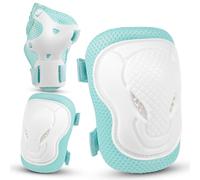 Knee Pad Elbow Pads for Kids: Guards Protective Gear Set for Roller Skates Cycling BMX Bike Skateboard Inline Skatings Scooter Riding Sports (Green, Small (3-7 years))