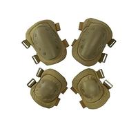 Knee pads 4pcs / lot Adult Tactical Protection Pad Professional Gear Set Military Sports Knee Protector Elbow & Knee Pads Knee elbow pads (Size : Mud color)