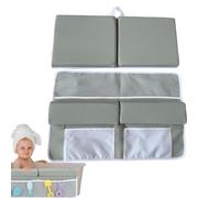 Knee Pads for Bathing Babies, Bathtub Knee Pads - 2 x Elbow Pad Soft Bath Knee Pad - Baby Bathtub Knee Pad, Washable Bathtub Knee Pad with 4 Organiser Pockets for B