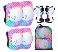 Knee Pads for Kids Protective Set Adjustable Knee Pads and Elbow Pads Set with Wrist Guard for Girls Kids Roller Inline Skates, Bike Cycling ,Skateboard Scooter