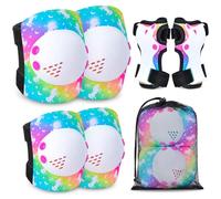 Knee Pads for Kids Protective Set Adjustable Knee Pads and Elbow Pads Set with Wrist Guard for Girls Kids Roller Inline Skates, Bike Cycling ,Skateboard Scooter