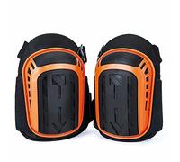 Knee Pads Work,Knee Pads with Heavy Duty Foam Padding and Gel Cushion,Strong Double Straps and Adjustable Easy-Fix Clips for Men,Women,Construction,Flooring,Gardening,Cleaning and DIY (Orange)