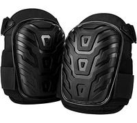 Knee Pads Work,Knee Pads with Heavy Duty Foam Padding and Gel Cushion,Strong Double Straps and Adjustable Easy-Fix Clips for Men,Women,Construction,Flooring,Gardening,Cleaning and DIY (Black)