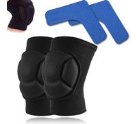 Knee Pads Work,Thick Foam Knee Pads for Men/Women,Collision Avoidance Sleeves with 2 V-Shaped Sport Support Bandages,Non-Slip Thickened Kneepads for Dance,Sports,Gardening,Volleyball,Cleaning