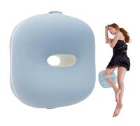 Knee Pillow for Sleeping on Side, 26×24×12cm Memory Foam Leg Pillow fit Side Sleepers, Ergonomic Between Leg Support Cushion with Ice Silk Cover and Elastic Strap for Sciatica Lower Back Pain(blue)