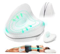 Knee Pillow for Sleeping on Side, Ergononmic Memory Foam Wedge Pillow, Heart Shape Knee Support Pillow, Pregnancy Bed Leg Cushion Orthopaedic Leg Pillow for Sleeping,Relieve Sciatica &Hip Pain (White)