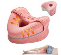 Knee Pillow for Sleeping on Side, Ergononmic Memory Foam Wedge Pillow, Heart Shape Knee Support, Pregnancy Bed Leg Cushion Orthopaedic Leg Pillows for Sleeping, Relieve Sciatica & Hip Pain (Pink)