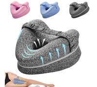 Knee Pillow, Wedge Pillow for Sleeping on Side, Memory Foam Leg Cushion,Removable and Washable Cover, Relieve Lower Back, Hip and Joint Pain, Sciatica and Pregnancy Discomfort(Black)