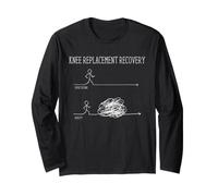 Knee Replacement Recovery Expectations vs Reality Humor Long Sleeve T-Shirt