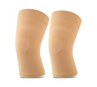 Knee Sleeves, 1 Pair, Could Be Worn Under Pants, Lightweight Knee Compression Sleeves for Men Women, Knee Brace Support for Joint Pain Relief, Arthritis, ACL, MCL, Sports, Injury Recovery, Beige 3XL
