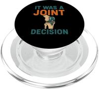 Knee Surgery It Was A Joint Decision Fun Mens Get Well PopSockets PopGrip for MagSafe